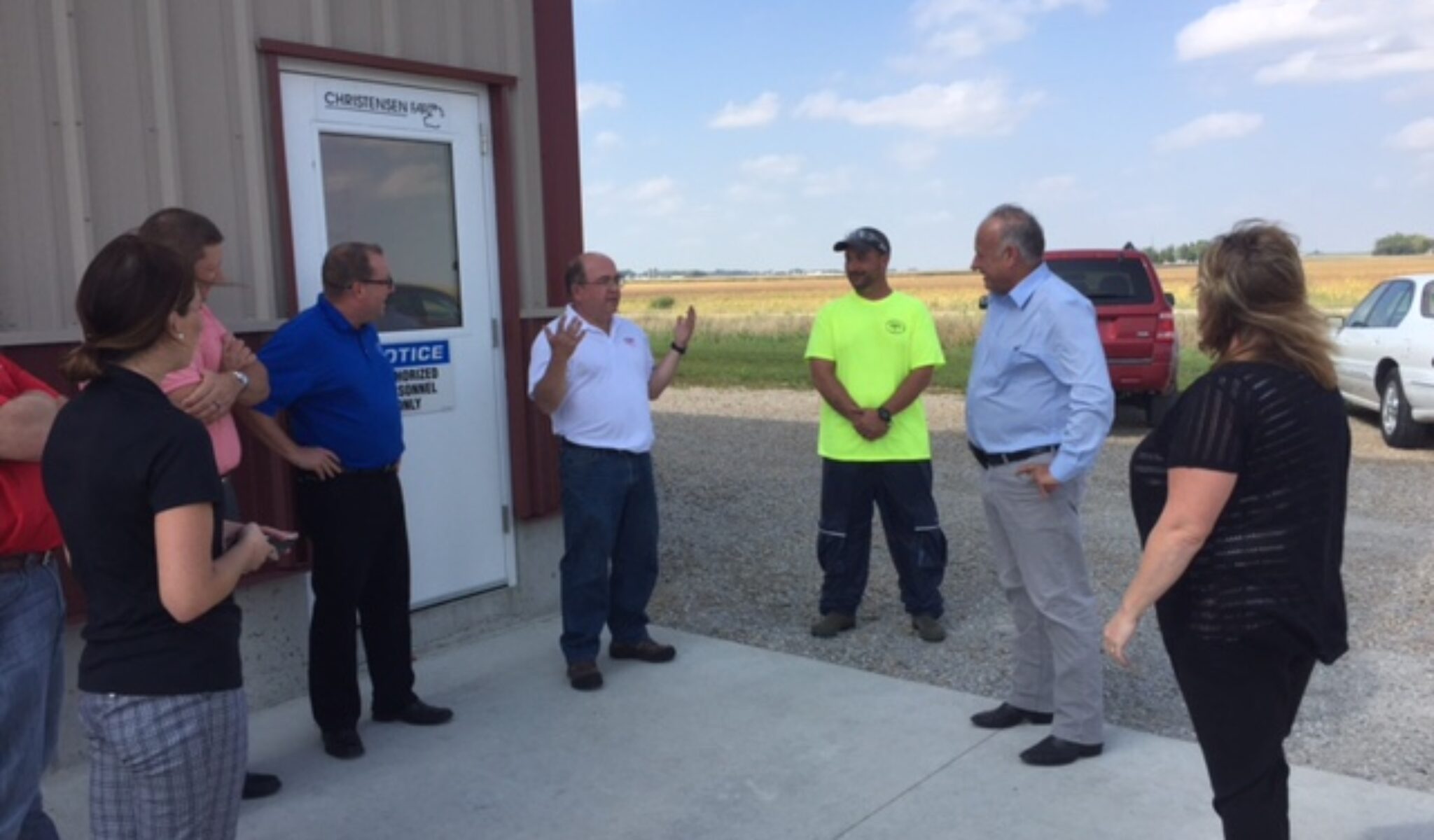Congressman Steve King (Iowa) visits Christensen Farms Truck Wash